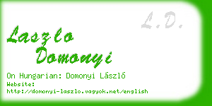 laszlo domonyi business card