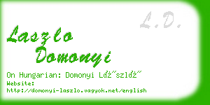 laszlo domonyi business card